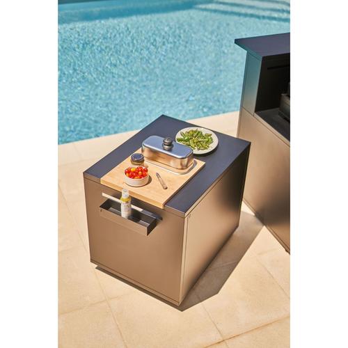 Visuel 12 du produit Desserte roulante fermée pour plancha en acier noir Forge Adour - 81 x 63 x 74 cm