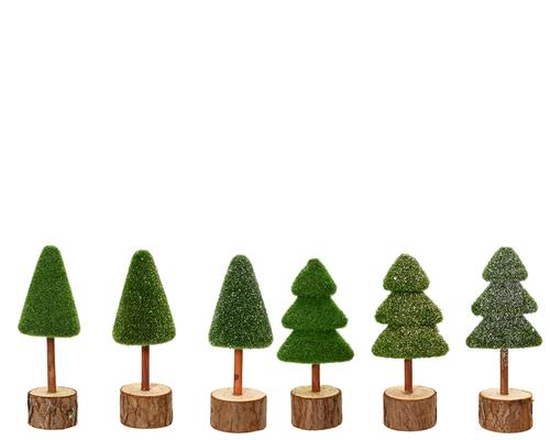 Visuel 1 du produit Mini-arbre à poser en nylon vert givré - Ø 53 cm
