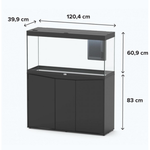 Visuel 2 du produit Aquarium tout équipé, noir, AQUATLANTIS AQUARIUM Splendid 120 - 293L