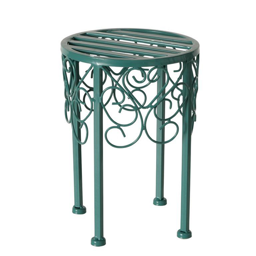 Visuel 1 du produit Sellette d’appoint en métal bleu Louisa moyen modèle - Ø 25 x H 33 cm