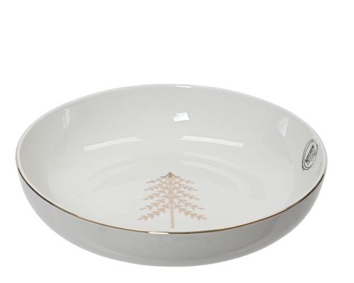 Visuel 1 du produit Bol sapin coloris blanc en porcelaine - Ø 22 cm