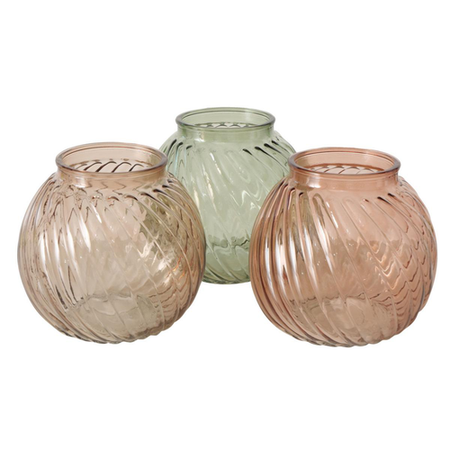 Visuel 1 du produit Vase boule en verre texturé Valea - Ø 15 x 14 cm