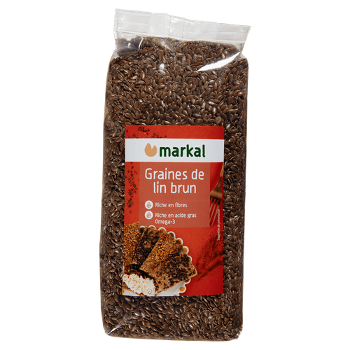Visuel 1 du produit Graines de lin brun bio Markal Sachet - 500 g