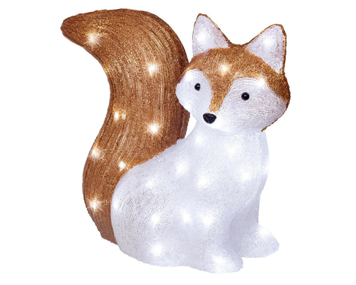 Visuel 1 du produit Renard roux lumineux en acrylique à 60 LED blanc froid pour extérieur - 37 cm