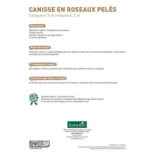 Visuel 2 du produit Canisse en roseaux fendus botanic® - H 200 cm x 5 m