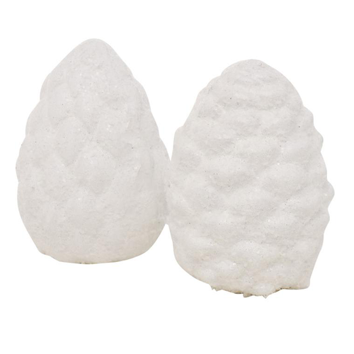 Visuel 1 du produit Pomme de pin coloris blanc en terre cuite Birge - Ø 7 cm
