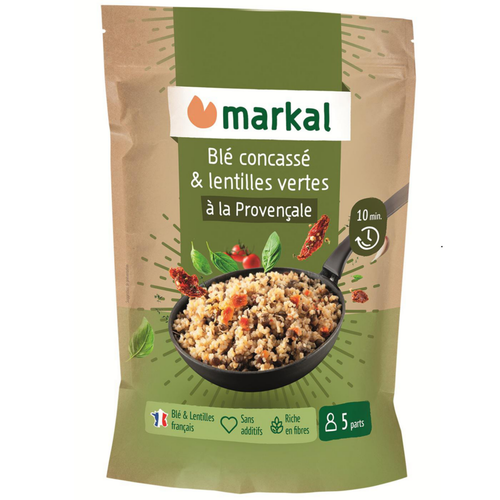 Visuel 1 du produit Mix à la provençale blé concassé et lentilles vertes bio Markal - 350 g