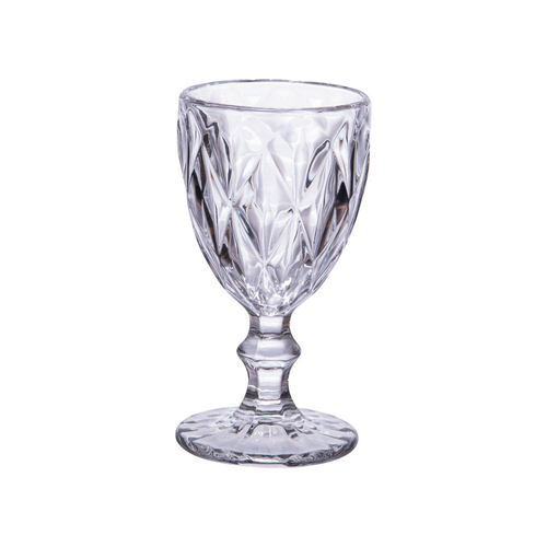Visuel 1 du produit Verre à pied en verre transparent 250 ml Diamond - Les 6 pièces