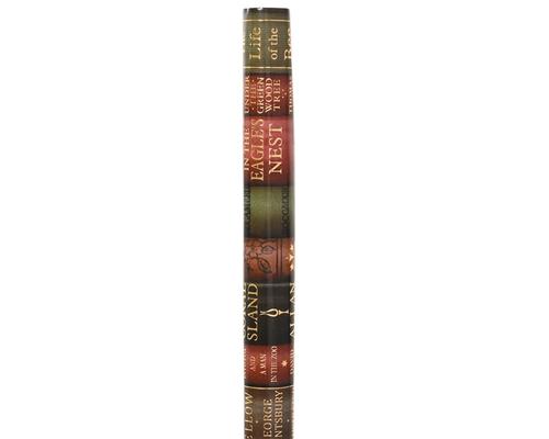 Visuel 1 du produit Papier cadeau bibliothèque en papier brun et vert - 200 x 70 cm
