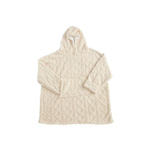 Visuel 1 du produit Sweat plaid crème à torsades - Taille unique