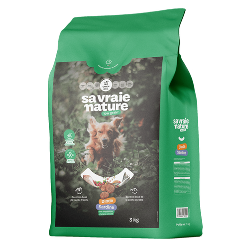 Visuel 1 du produit Croquettes chien adulte medium Sa Vraie Nature dinde sardine - 3 kg