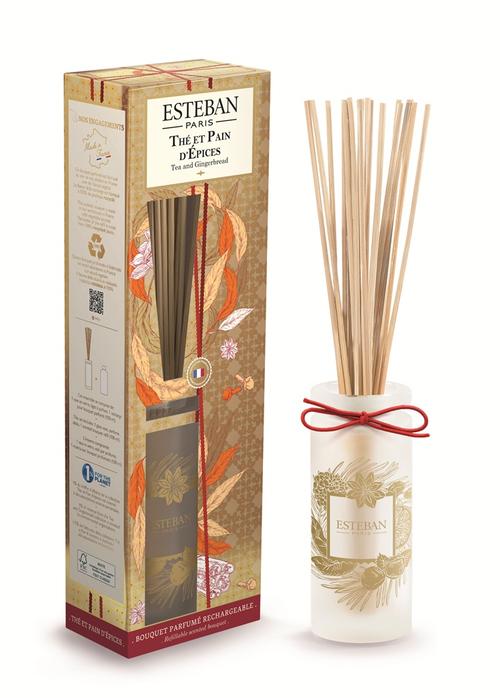 Visuel 1 du produit Bouquet parfumé avec recharge Thé et pain d’épices Estéban - 100 ml