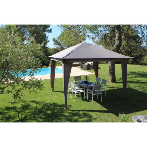 Visuel 3 du produit Tonnelle Manea pliable en acier Couleurs Du Monde - 3.5 x 3.5 m