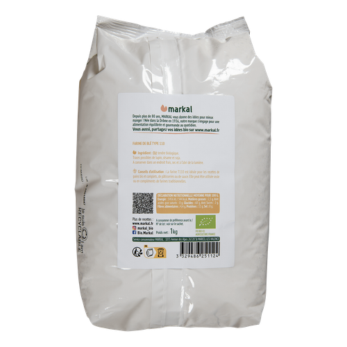 Visuel 2 du produit Farine de blé T110 bio - 1 kg