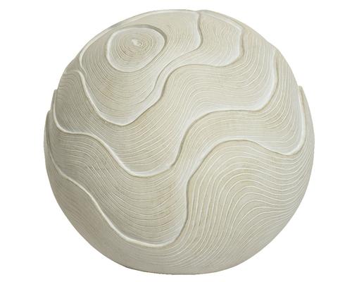 Visuel 1 du produit Statue cylindrique en fibre argile coloris blanc cassé Decoris - 51 x 51 x 47,5 cm