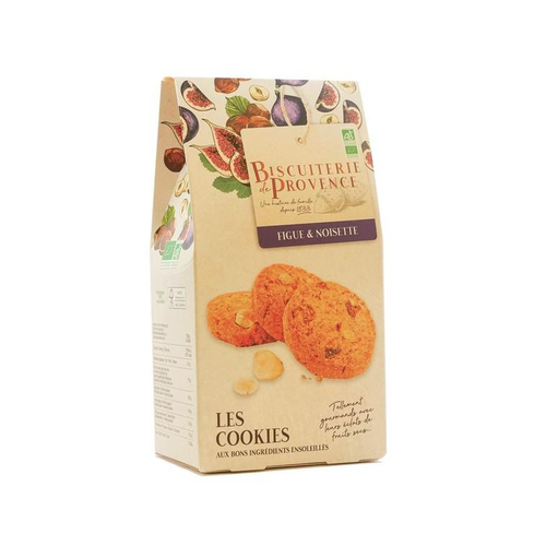 Visuel 1 du produit Cookies bio figues et noisettes Biscuiterie de Provence - 120 g