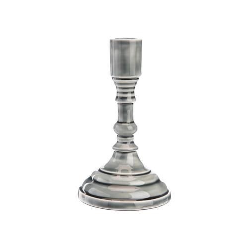 Visuel 1 du produit Bougeoir sur pied en aluminium gris - Ø 9 x H 15 cm