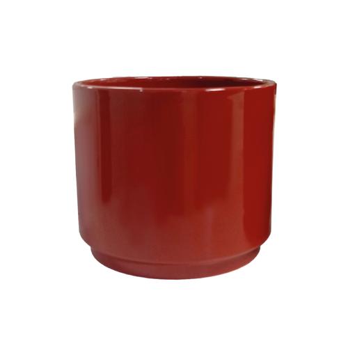Visuel 1 du produit Cache-pot en céramique coloris bordeaux Oslo Seventies - Ø 13 x H 12 cm