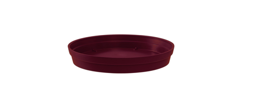 Visuel 1 du produit Soucoupe ronde en plastique rouge Bourgogne Eda Toscane - Ø 18,5 cm