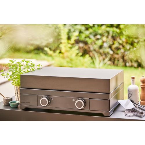 Visuel 2 du produit Capot moderne pour barbecue coloris noir en acier Forge Adour - 65,5 x 49,6 x 9,6 cm