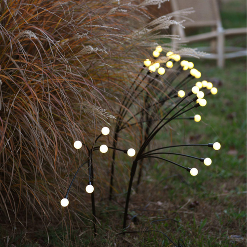 Visuel 3 du produit Piques lucioles solaire animé 2 fonctions 18 LED coloris blanc chaud Blachere - 65 cm