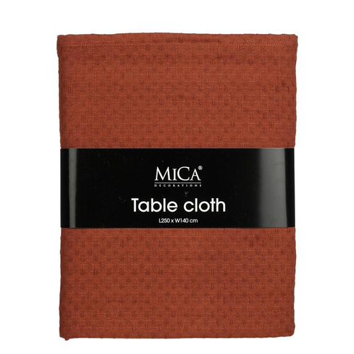 Visuel 1 du produit Nappe en coton marron Mica Mandy - 250 x 140 cm
