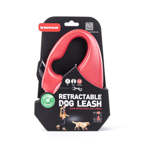 Visuel 1 du produit Laisse rétractable rouge Instinct Sangle - taille M