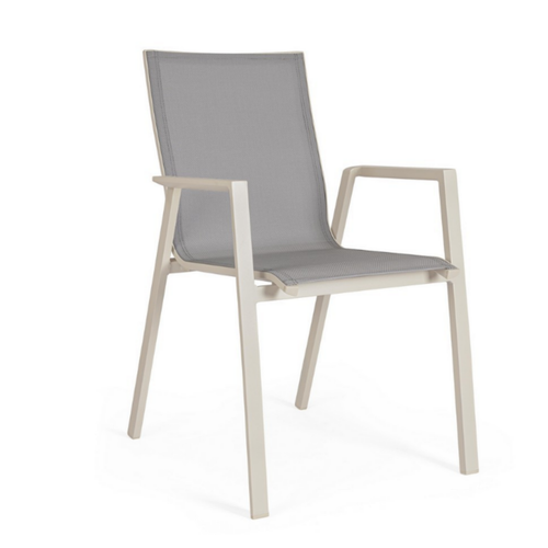 Visuel 1 du produit Fauteuil de jardin en aluminium et textilène Bizzotto Krion Pélican