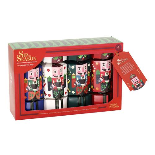 Visuel 1 du produit Coffret 4 crackers casse-noisette avec assortiment de 12 thés et infusions bio Sip The Season - les 12 sachets