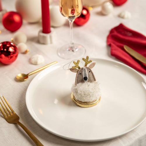 Visuel 2 du produit Renne sur médaillon en chocolat France Décor - 24 g