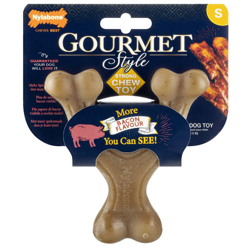 Visuel 1 du produit Jouet pour chien au bacon Nylabone Gourmet - Taille S