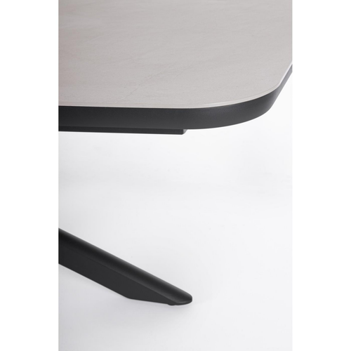 Visuel 7 du produit Table extensible en aluminium anthracide et pierre sintérisée Bizzotto Pascal Anthracite