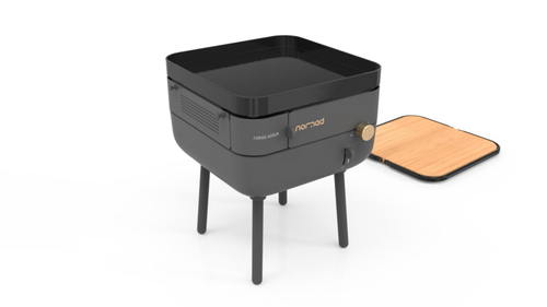 Visuel 9 du produit Plancha Nomad au gaz coloris noir en acier Forge Adour Nomad - 33,5 x 33,5 x 21,5 cm