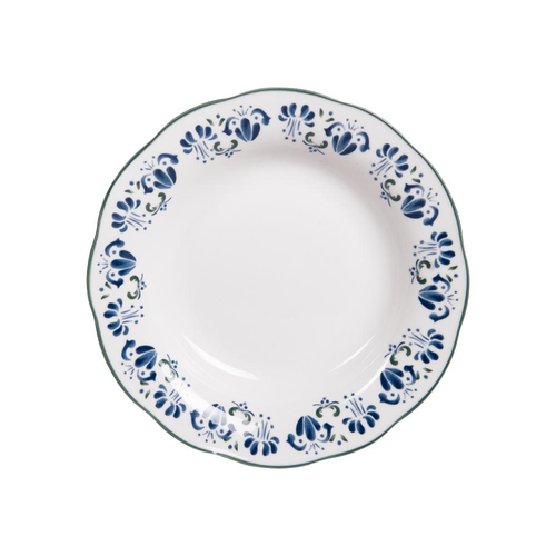 Visuel 1 du produit Assiette creuse en porcelaine blanche et bleue Giverny - Ø 22 cm