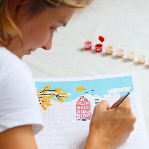 Visuel 3 du produit Peinture au numéro Amsterdam Petit Pinceau by La Petite Épicerie - 25,5 x 3,5 x 33 cm