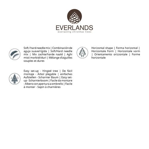 Visuel 8 du produit Sapin de Noël artificiel vert 18 branches avec pied en métal Ø 41 cm Ontario - Ø 91 x H 150 cm