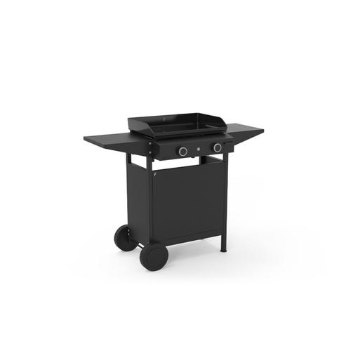 Visuel 1 du produit Desserte chariot pour plancha Origin fermé 60 coloris noir en acier Forge Adour Origin - 83,2 x 128,6 x 55,8 cm