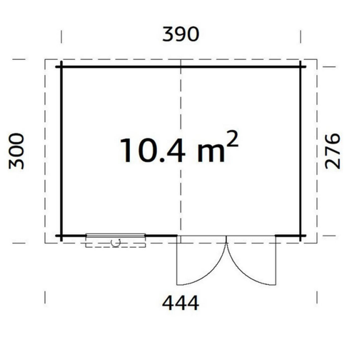 Visuel 4 du produit Abri de jardin naturel White Wood Bruges - 10.8 m² / 28 mm