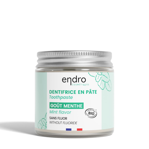 Visuel 1 du produit Dentifrice en pâte bio goût menthe en pot en verre - 185 g