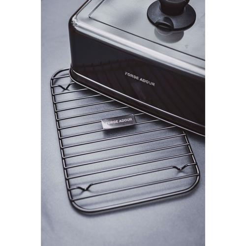 Visuel 3 du produit Cuiseur et grille pour plancha coloris noir en titane Forge Adour - 30 x 21,5 x 1,2 cm