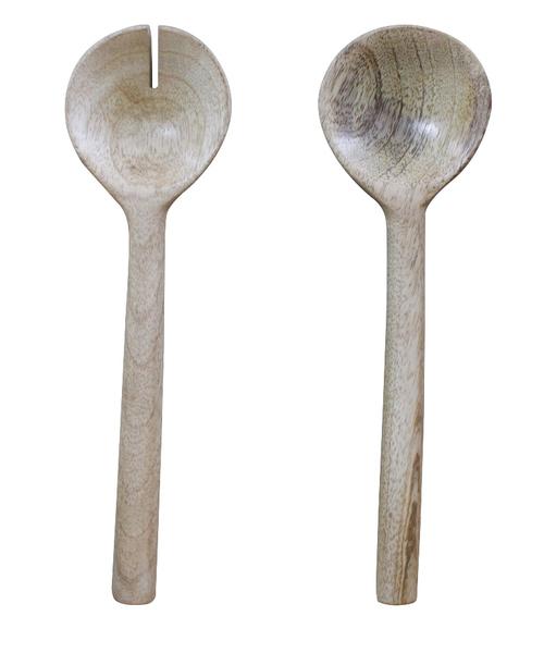 Visuel 1 du produit Couverts en bois de manguier coloris naturel x 2 - 33 x 8 x 3 cm