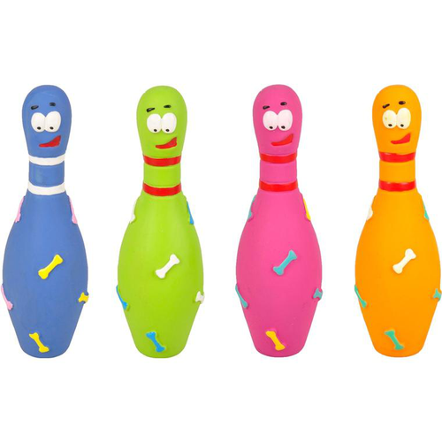 Visuel 1 du produit Jouet pour chien en latex quille de bowling Flamingo - 20 cm