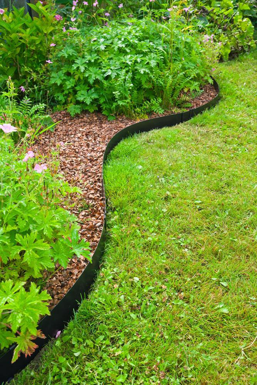 Visuel 4 du produit Bordure de jardin en métal noir Nature Outside Living - 264 x 10,2 cm