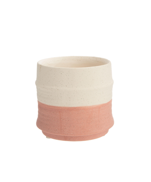 Visuel 2 du produit Cache-pot Baby coloris beige en céramique - 7 x 7 x 7 cm