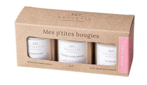 Visuel 1 du produit Coffret de 3 mini-bougies parfumées Mes p’tites bougies Récolte automnale -  3 x 50 g