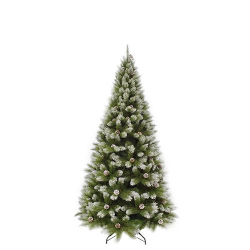 Visuel 1 du produit Sapin de Noël artificiel coloris vert givré avec pommes de pin Pittsburgh - 185 cm