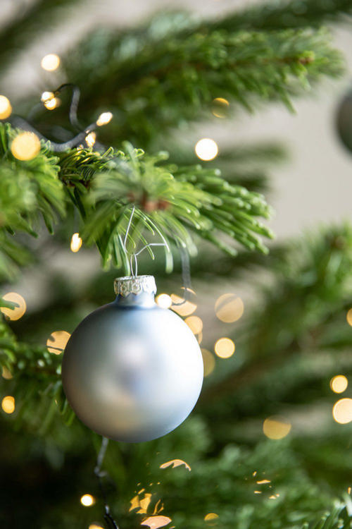 Visuel 4 du produit Boîte de 20 boules en verre bleu Kaemingk - Ø 6 cm