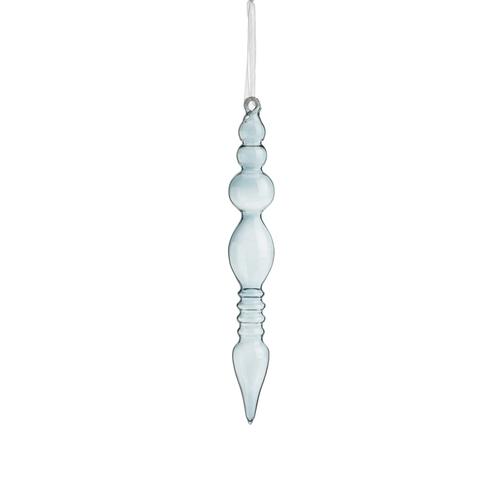 Visuel 1 du produit Suspension goutte en verre bleu transparent - Ø 4 x H 27,5 cm