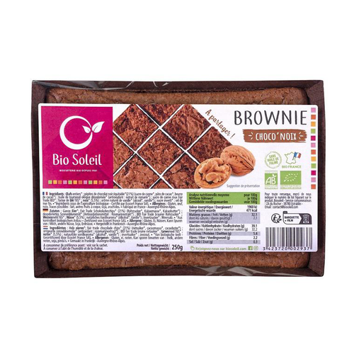 Visuel 1 du produit Brownie choco' Noix à partager bio Biosoleil - 250 g