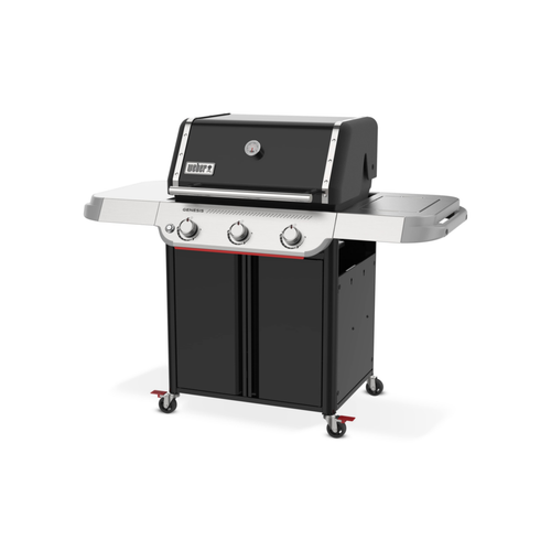 Visuel 1 du produit Barbecue gaz Genesis E-315W avec plancha et housse offerte coloris noir en fonte émaillé Weber - 122 x 69 x 147 cm